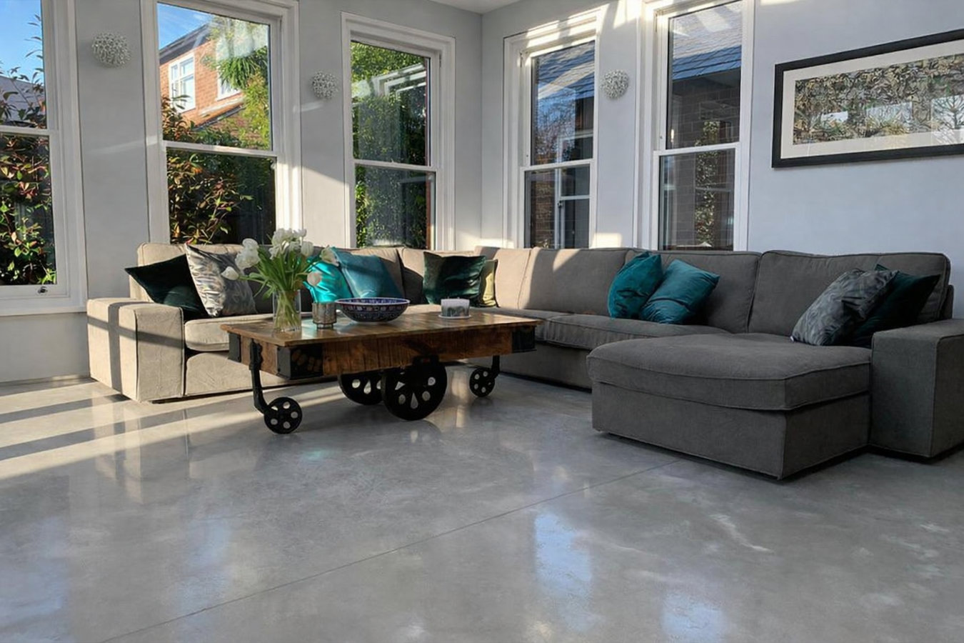 Concrete floor installation